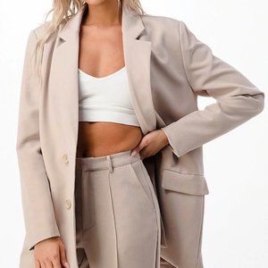 New Classic Double-Breasted Oversized Blazer